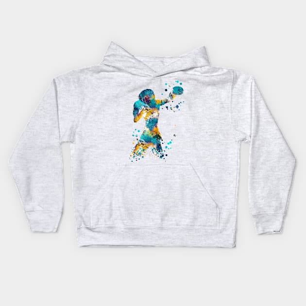 Woman boxer Kids Hoodie by RosaliArt